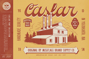 Caslar Font Collection, a Script Font by Megflags