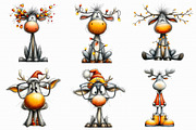 Quirky Reindeer Clipart, an Illustration by Libby Wishes (Thumbnail 2 of 7)