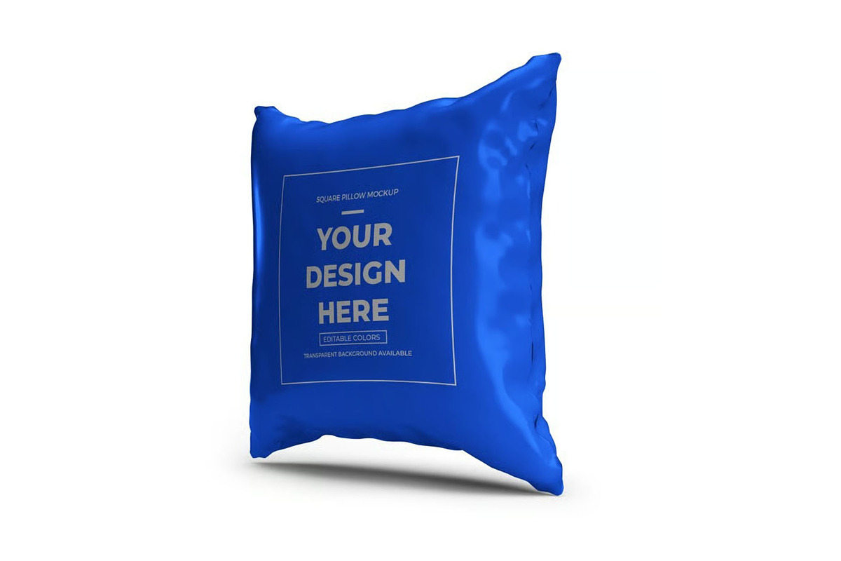 Square Pillow Mockup Template Set, a Household Mockup by DesignRushMarket (Photo 11 of 11)