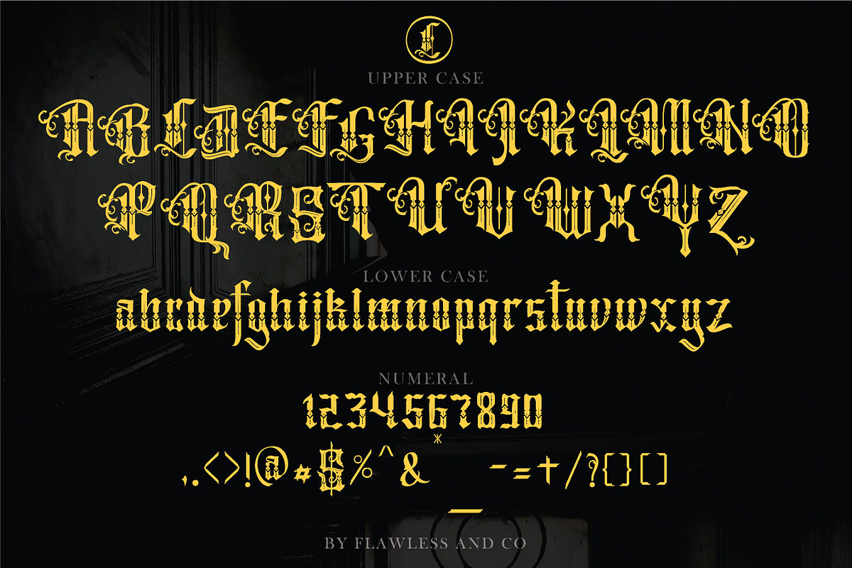 Crayscale-Blackletter Victorian Font, a Blackletter Font by Flawless And Co (Photo 9 of 10)