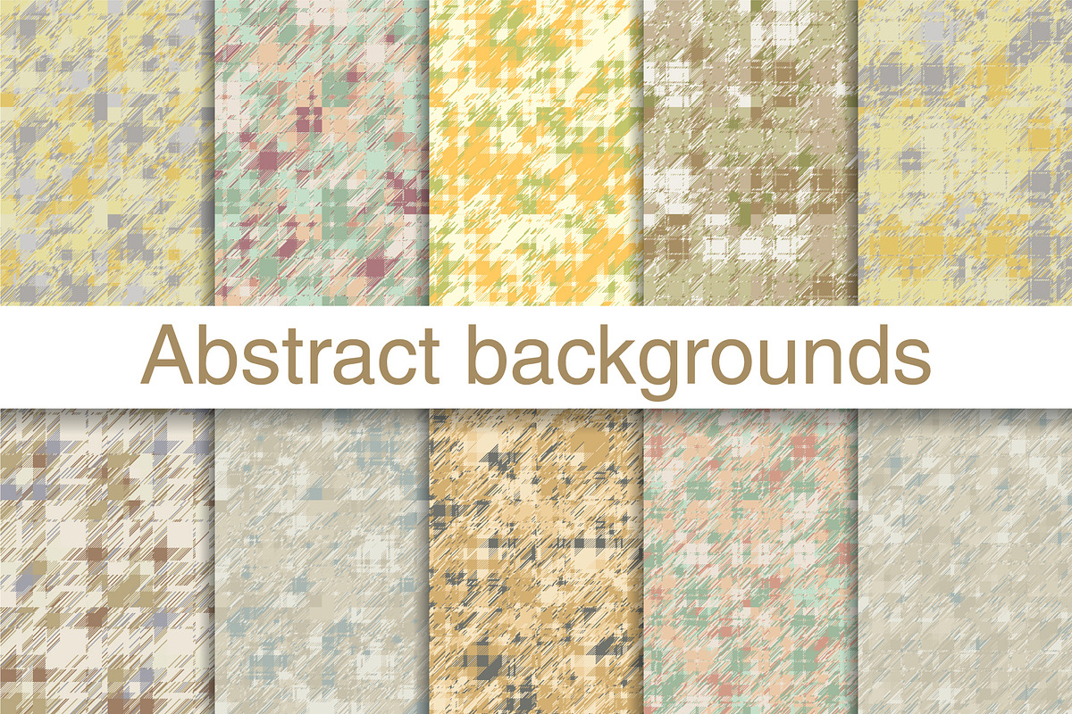 Abstract Backgrounds EPS + JPG, a Pattern Graphic by Plaid4You (Photo 1 of 9)