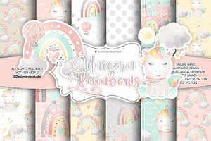 Unicorn Raibows DP Pack