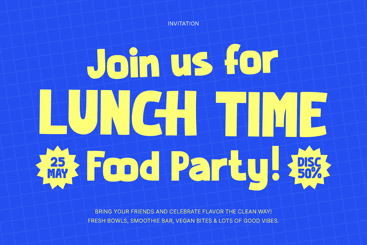 Tuneo Munch – Playful Bold Font, a Sans Serif Font by Youthlabs Studio (Photo 4 of 12)