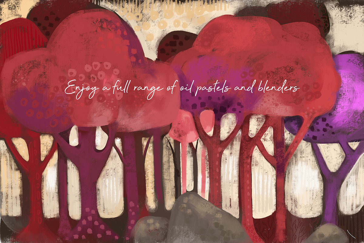 Pastel Mega Brush Set for Procreate, a Brushes & More by DeloresArt (Photo 2 of 12)