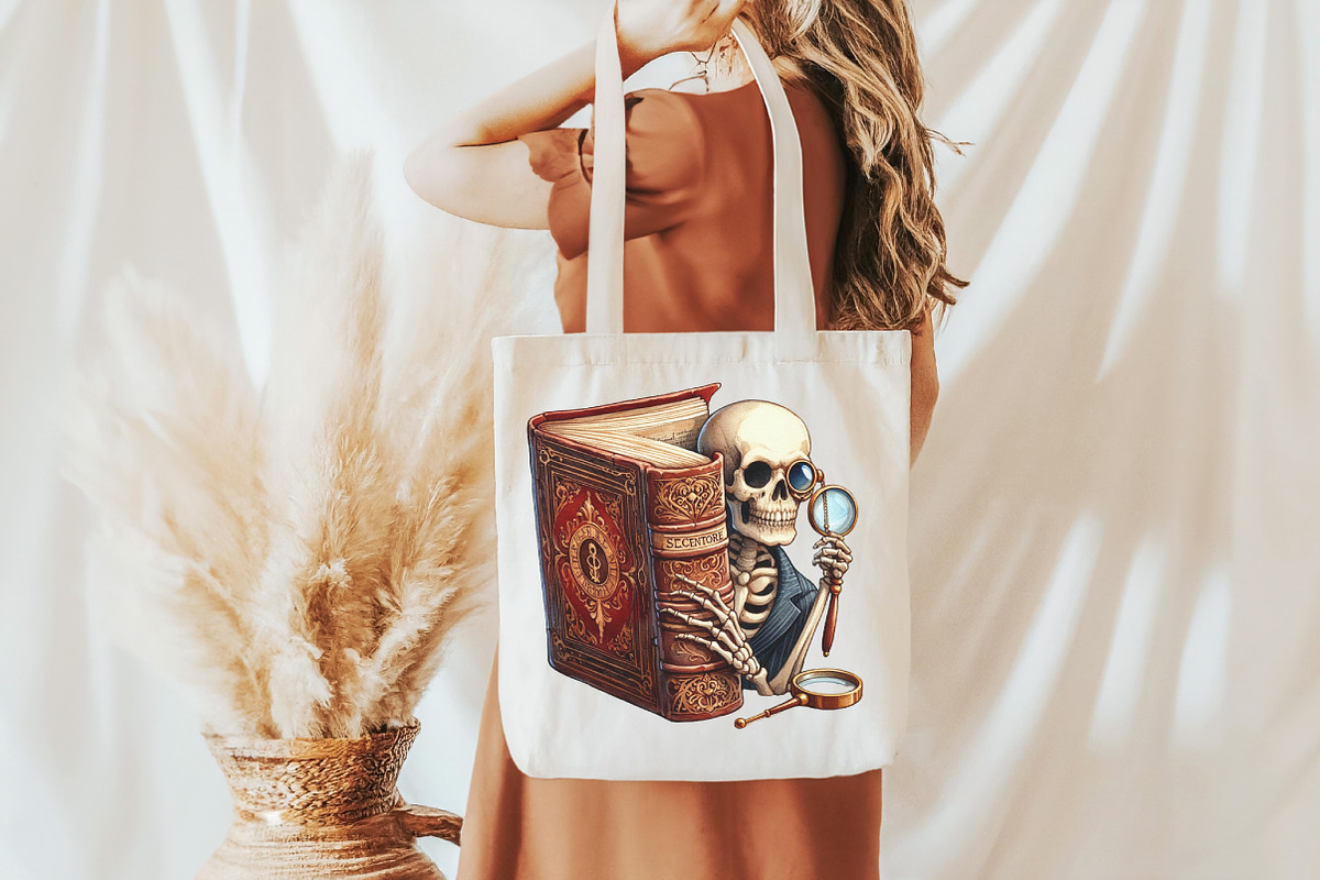 Funny Skeleton Peeking Bundle Clipar, an Icon by DreamCafeArt (Photo 4 of 7)