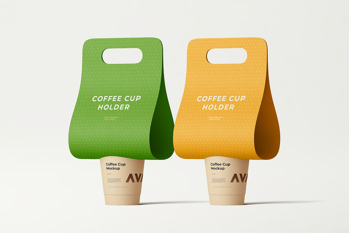 Coffee Cups with Holder Mockup, a Product Mockup by zpackcreative (Photo 4 of 7)