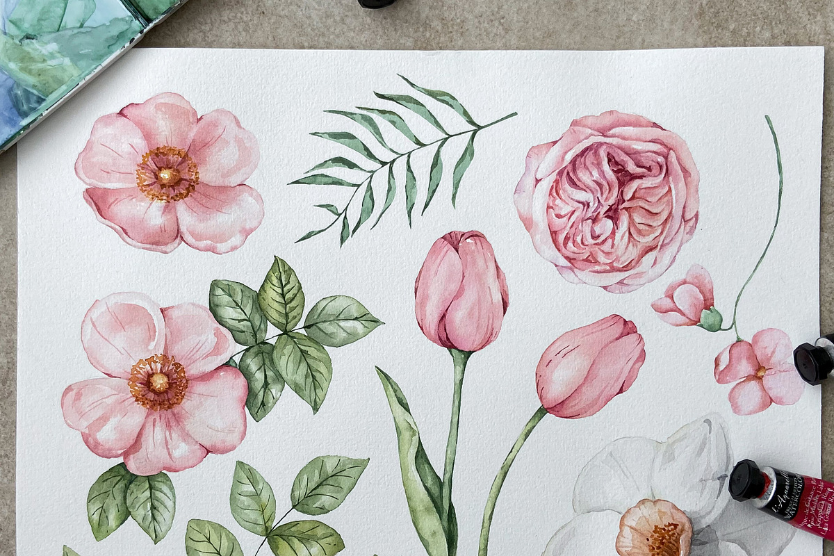 Spring Bouquet Watercolor set, an Illustration by Bruna Illustrates (Photo 6 of 7)