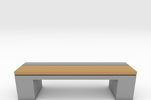 3D Model Bench Park 1