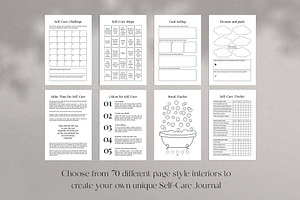 KDP Canva Template Self Care Journal