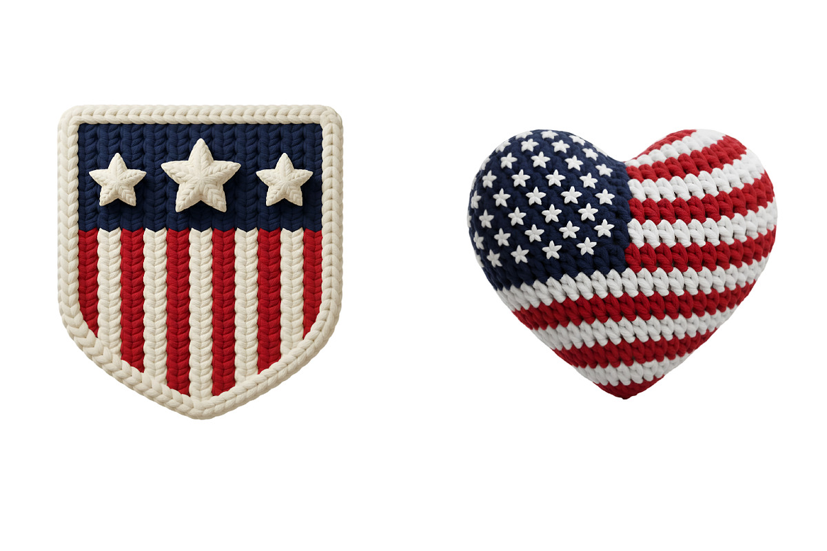 4th of July Latch Hook PNG Bundle, an Illustration by SinaCreation (Photo 5 of 11)