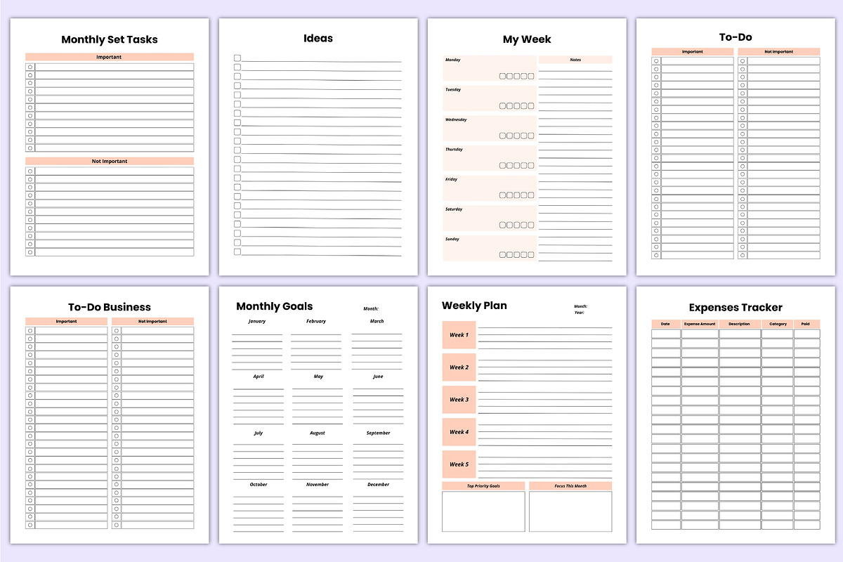 2025-26 Side Hustle Planner Canva, a Stationery Template by Mustafiz (Photo 6 of 11)
