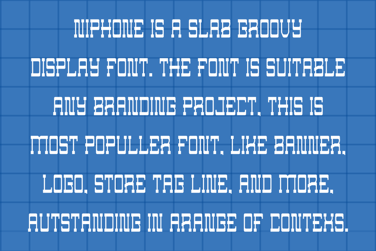 Niphone - Retro Font, a Slab Serif Font by QR Design Studio (Photo 4 of 7)