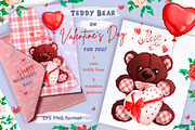 Teddy bear on Valentine's Day., an Illustration by Maycat_store (Thumbnail 1 of 4)