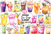 Spring Ice Cup Clipart, an Illustration by Watercolor design (Thumbnail 1 of 4)