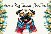 Retro Pugmas Clipart, a Seasonal Illustration by Anna Design Studio (Thumbnail 12 of 12)