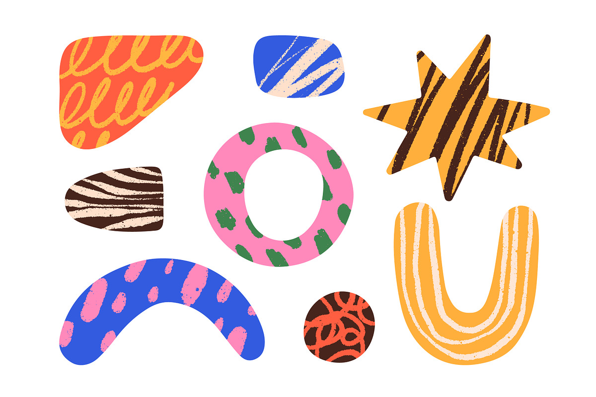 Trendy abstract doodle shapes set, an Object Illustration by Good Studio (Photo 2 of 6)