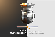 3D Coffee Shop Icons, a Food & Drink 3D Model by Flat Icons (Thumbnail 4 of 8)