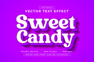 Sweet Candy 3D Text Effect | EPS, a Layer Style Add-On by padilah_a
