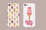 Ice cream set + seamless pattern, a Food Illustration by Good Studio (Thumbnail 4 of 7)