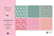 Christmas Poodle Pattern Collection, an Animal Illustration by Andrea Liesert (Thumbnail 2 of 7)