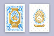 Easter Greeting Cards Templates, a Card Template by Vector beauty (Thumbnail 2 of 4)