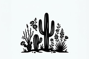 60 Desert Cactus Floral Silhouette, a Seasonal Illustration by Amazin_art (Thumbnail 12 of 35)
