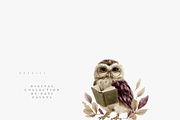 Owl Clipart Set, a Decorative Illustration by Pati Paints (Thumbnail 6 of 10)