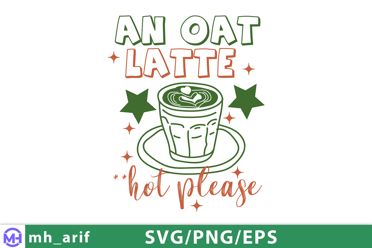 Coffee Oat Latte Hand-drawn PNG SVG, a Graphic by mh_arif (Photo 2 of 4)
