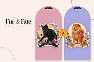 Fur & Fate Zodiac Pet Clipart 100+