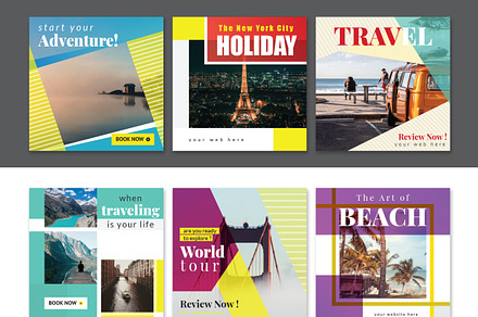 TRAVEL AGENCY SOCIAL MEDIA PACK, a Social Media Template by ZAAS