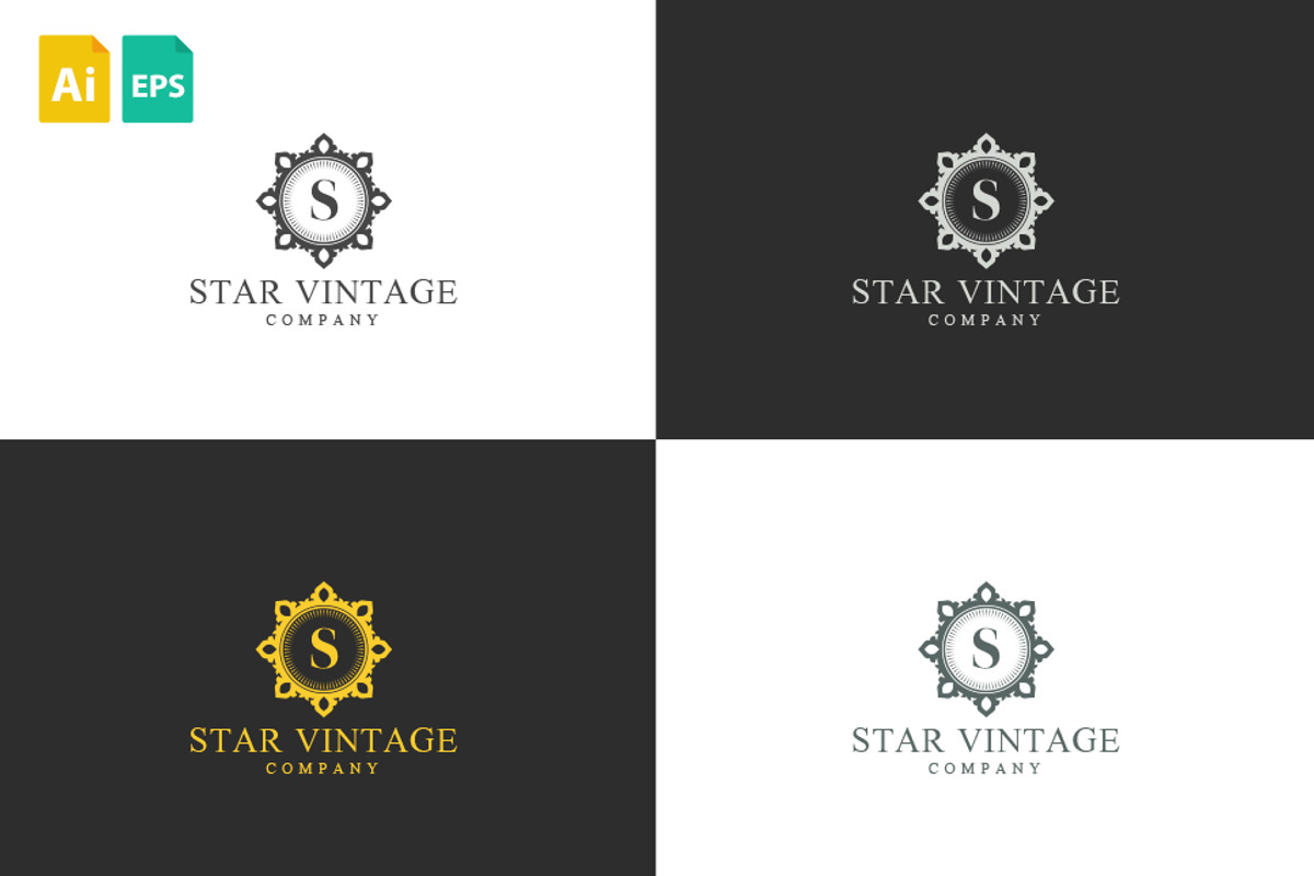 Star Vintage Logo, a Branding & Logo Template by Schneider Design Store (Photo 3 of 3)