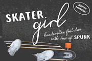 Skater Girl Font Duo, a Script Font by Digital Ink (Thumbnail 1 of 10)