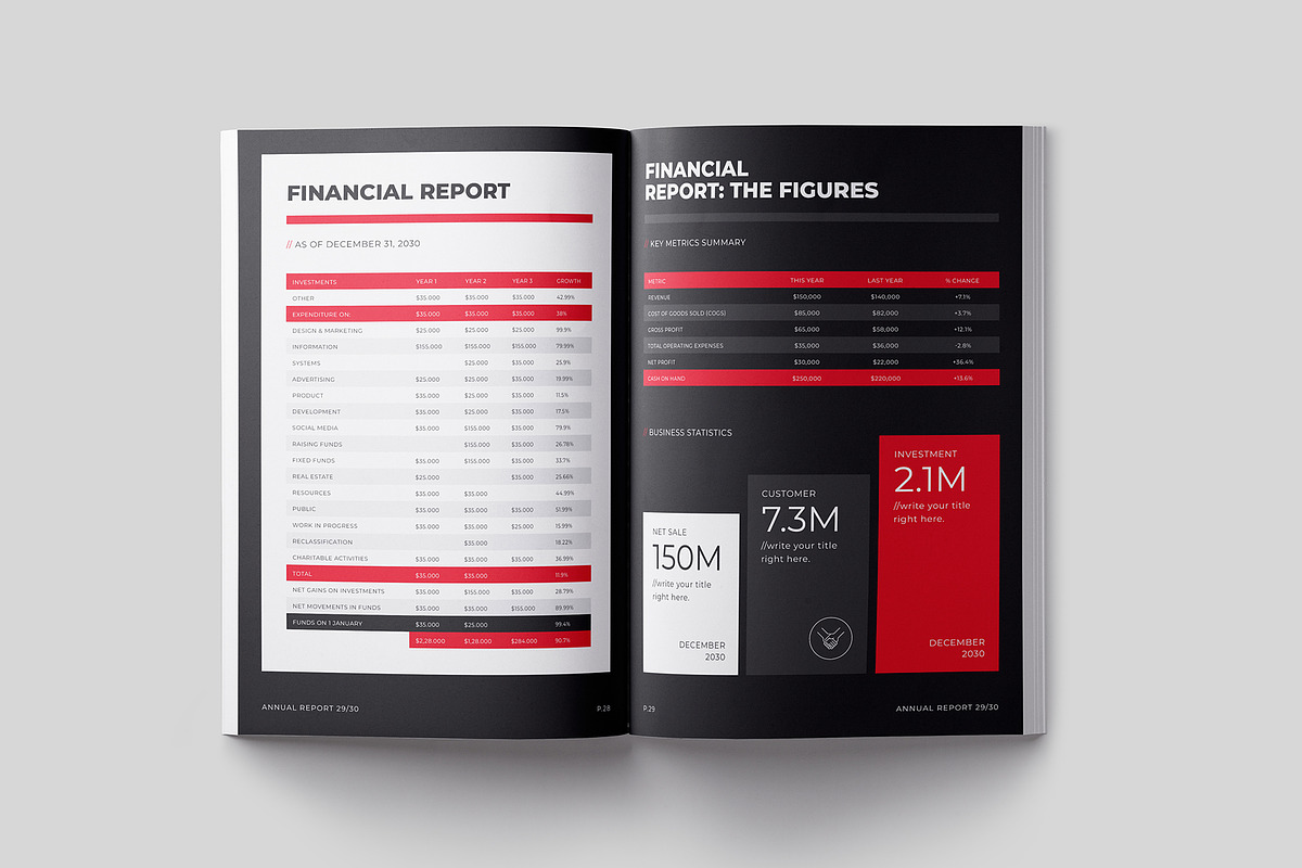 Annual Report Template, a Brochure Template by Designsoul14 (Photo 13 of 15)