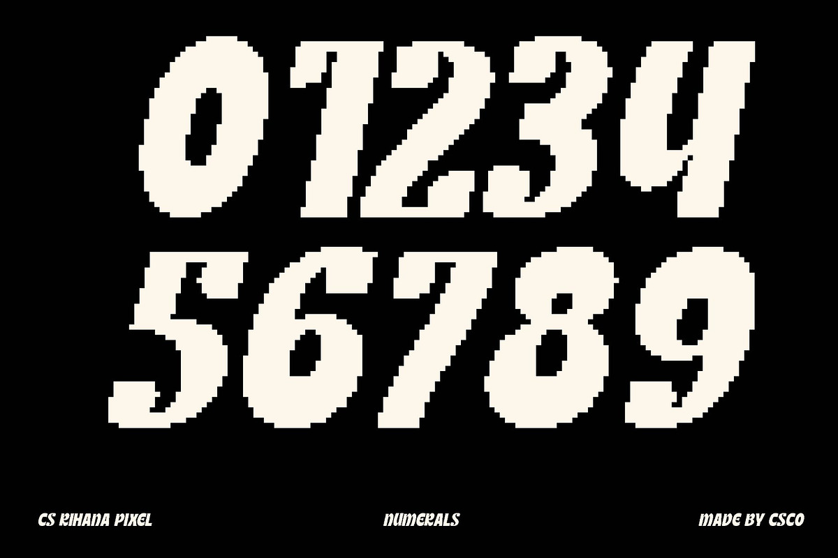 CS Rihana Pixel, a Sans Serif Font by Craft Supply Co. (Photo 4 of 8)
