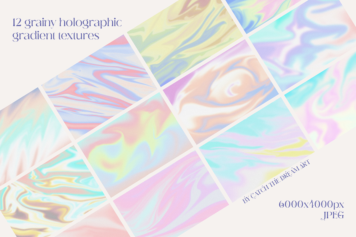 Pastel Holographic Textures & Story, an Object Graphic by Catch the Dream Art (Photo 3 of 12)