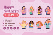 Mother and Child Moments Vector, a Person Illustration by CreartiveDesign (Thumbnail 1 of 10)