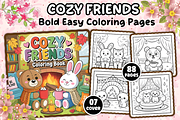 Cozy Friends Coloring Pages, an Animal Illustration by Coco Bloom (Thumbnail 1 of 5)
