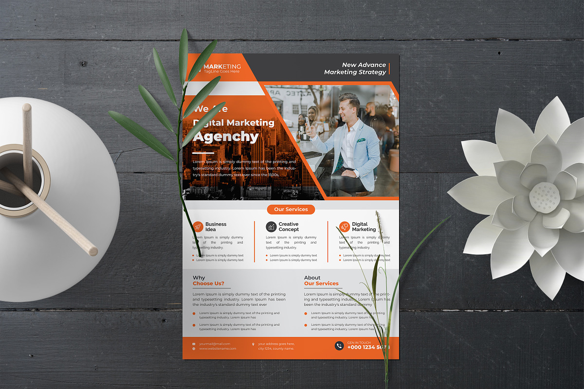Corporate Theme Business Flyer, a Marketing Template by Graphiexperto (Photo 2 of 6)