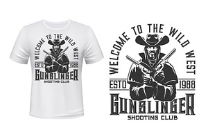 Gangster, Bandit Character T-shirt