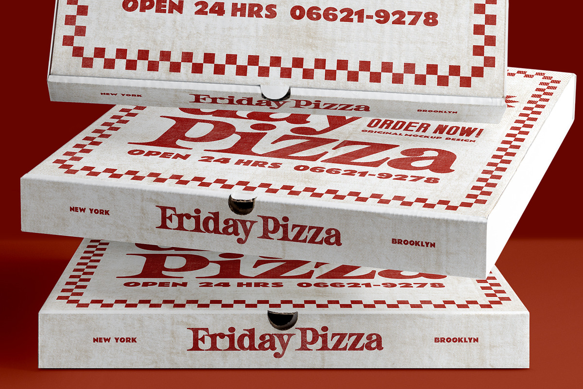 Pizza Box Mockup, a Cups & Container Mockup by eezo (Photo 2 of 5)