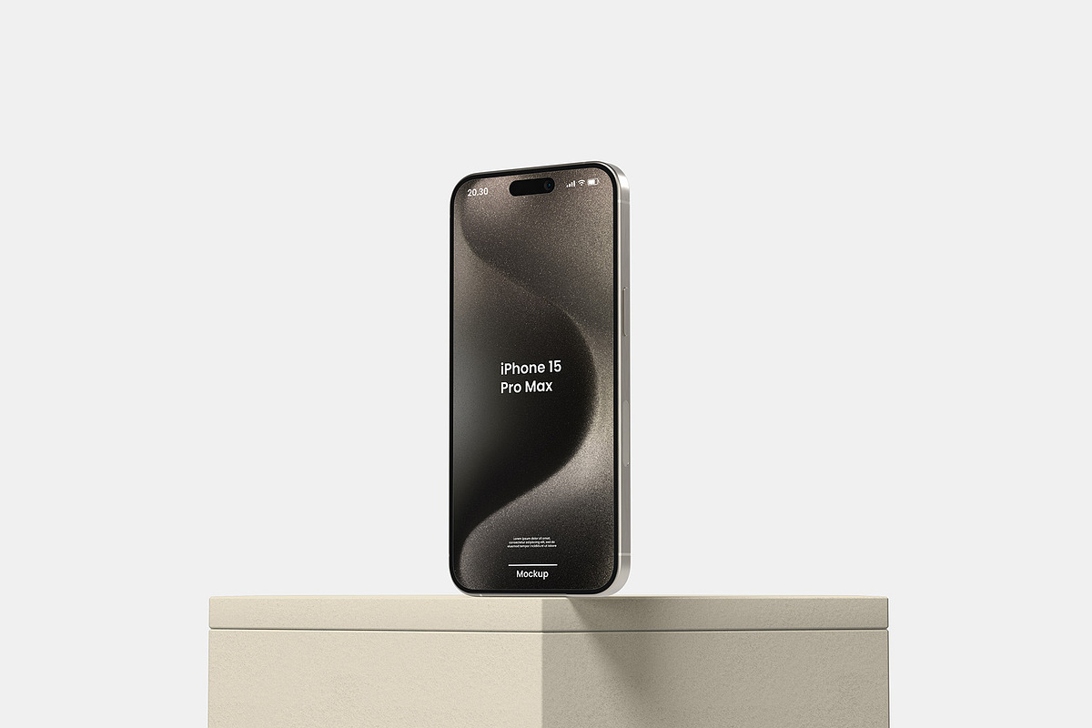 iPhone 15 Pro Max Mockup, an iPhone Mockup by Graphicbars (Photo 10 of 20)