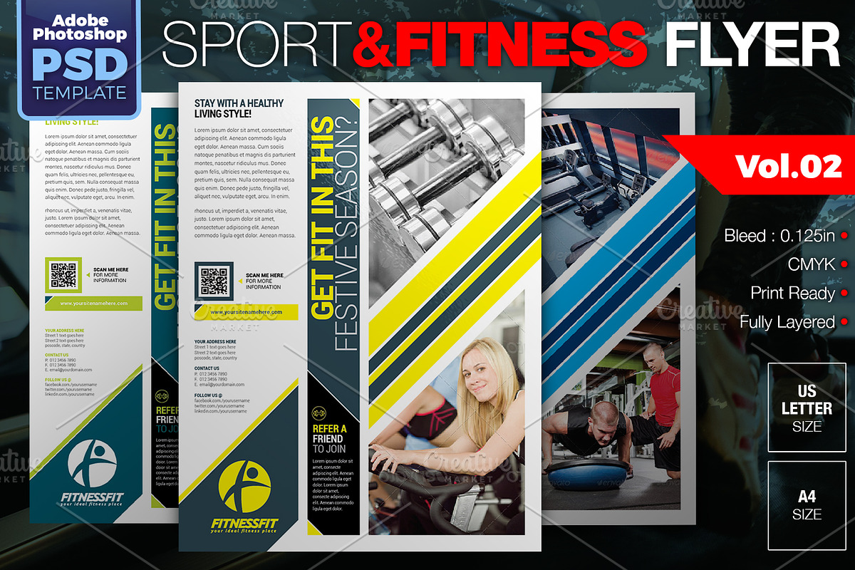 8-in-1 Sport & Fitness Flyers Bundle, a Flyer Template by KitCreativeStudio2 (Photo 3 of 9)