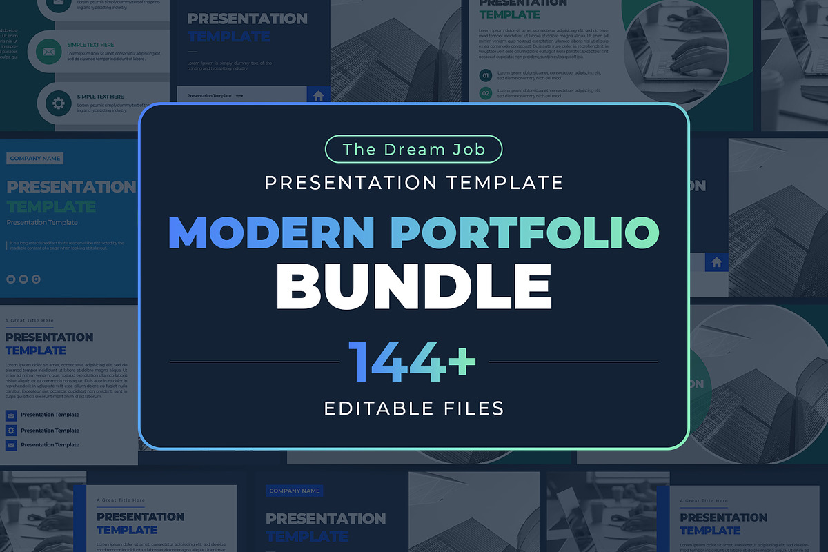 The Dream Job: Portfolio Bundle, a Presentation Template by CreativeUP (Photo 1 of 6)