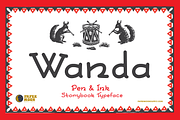 Wanda Vintage Pen & Ink Style Font, a Handwritten Font by Paper Moon Graphic Supply (Thumbnail 1 of 12)