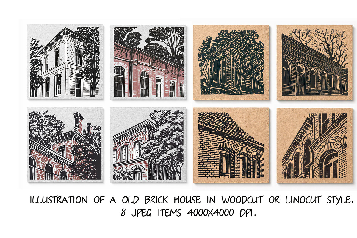 Illustration of a old brick house, an Object Graphic by SketchArtStudio (Photo 3 of 3)