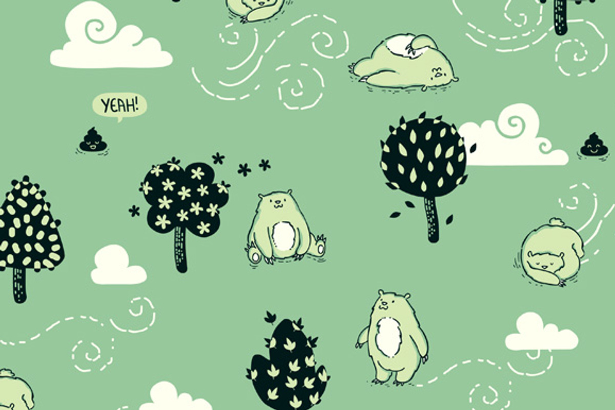 Does a bear.... elements and pattern, an Animal Illustration by celandine (Photo 2 of 4)