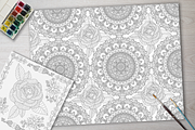 Mandala, Rose Coloring Pages, a Texture Illustration by Dasha_D (Thumbnail 3 of 3)