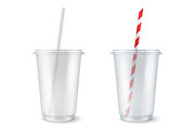Plastic disposable cup. Vector set., a Food Illustration by Gomolach (Thumbnail 2 of 5)