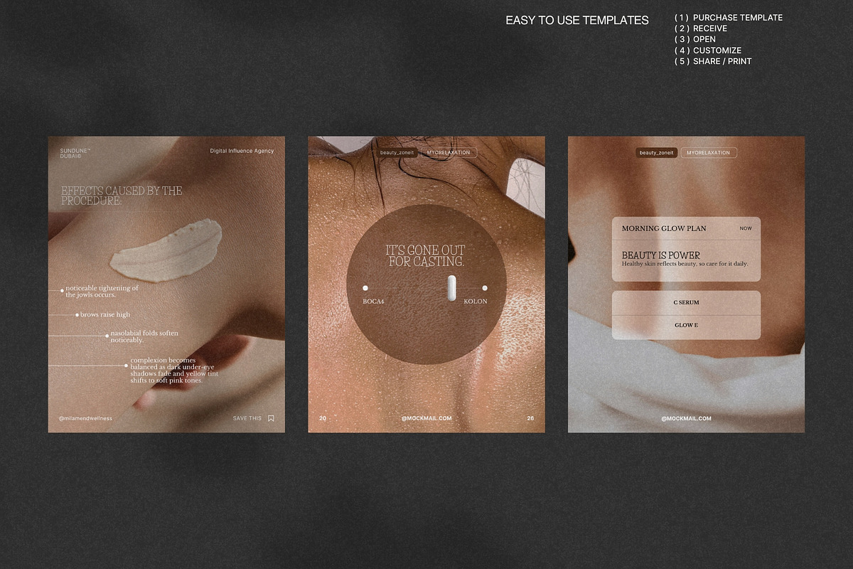 Wellness Skincare Bundle Canva preview 2