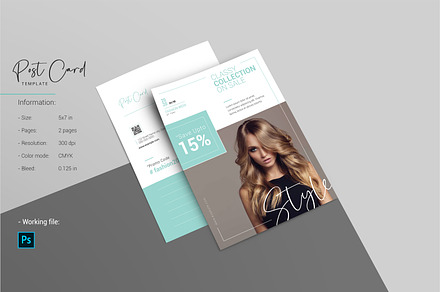 Postcard Template V1287, a Card Template by Template Shop